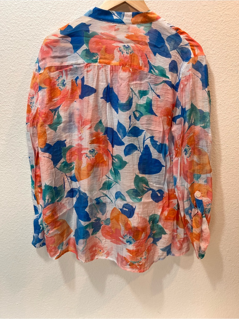 Ruby Rd. Multicolor Floral Pintuck Button-Front Blouse - Picture 4 of 8